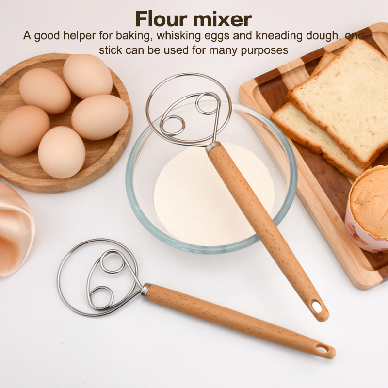 10인치 스테인리스 스틸 반죽 거품기(나무 손잡이 포함 - Danish Pancake Pan 리뷰 및 가격