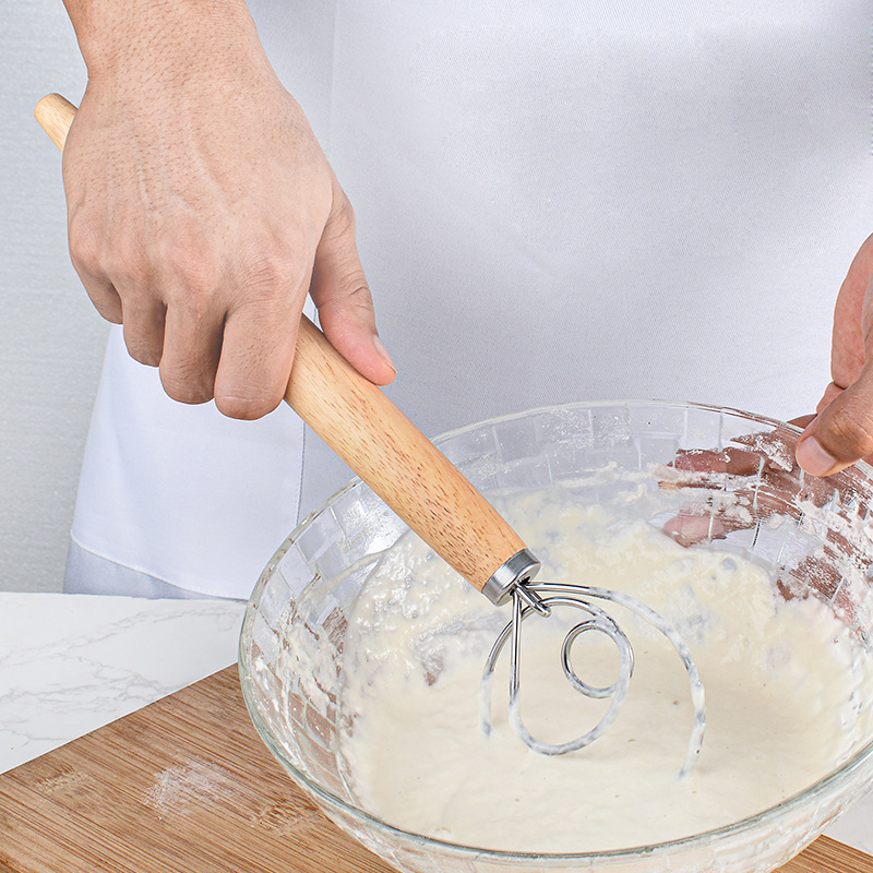 13 인치 오크 핸들 우유 베이킹 밀가루 믹서 밀가루  - Danish Pancake Pan 리뷰 및 가격
